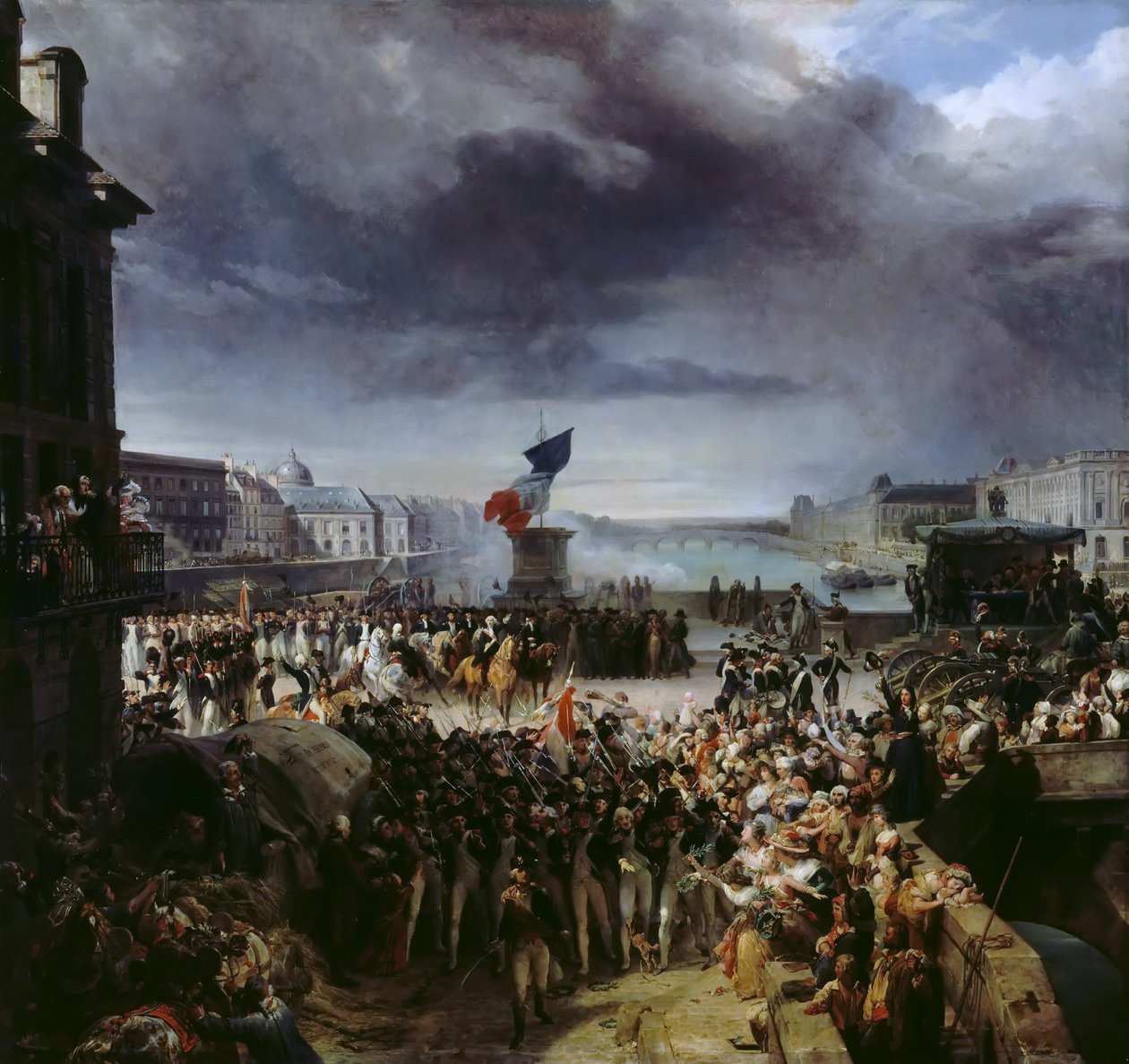 Gwardia Narodowa Paryża odchodzi do wojska, wrzesień 1792 autorstwa Léon Cogniet