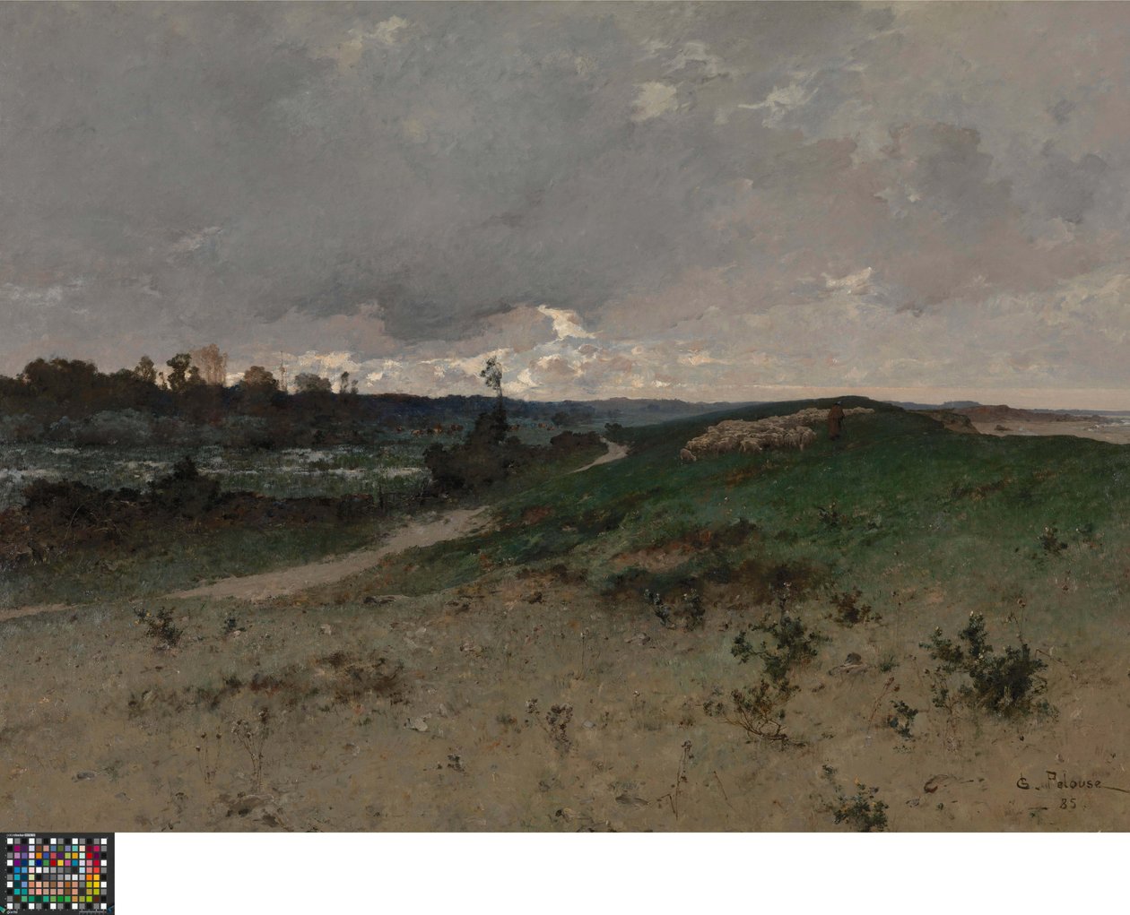 Krajobraz w pobliżu Saint-Jean-le-Thomas (Normandia) autorstwa Leon Germain Pelouse