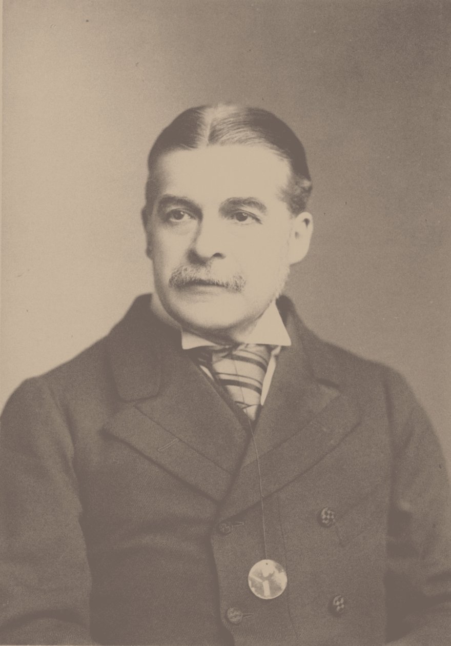 Portret kompozytora Sir Arthura Sullivana 1842-1900, lata 80. XIX wieku. autorstwa London . Photo studio Elliott and