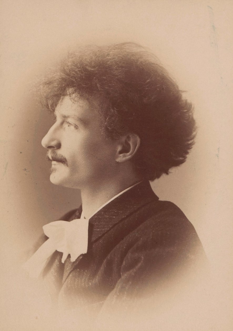 Portret kompozytora Ignacego Jana Paderewskiego 1860-1941, 1890. autorstwa London . Photo studio Elliott and