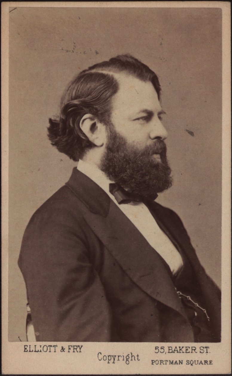 Portret skrzypka i kompozytora Josepha Joachima 1831-1907 1875. autorstwa London . Photo studio Elliott and