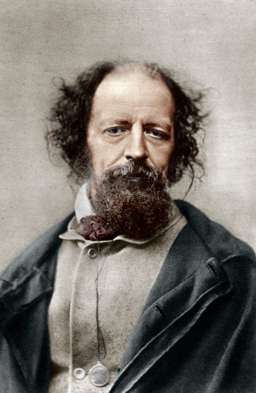 Alfred, Lord Tennyson, Poeta Laureat Wielkiej Brytanii, c1867. autorstwa London Stereoscopic and Photographic Co