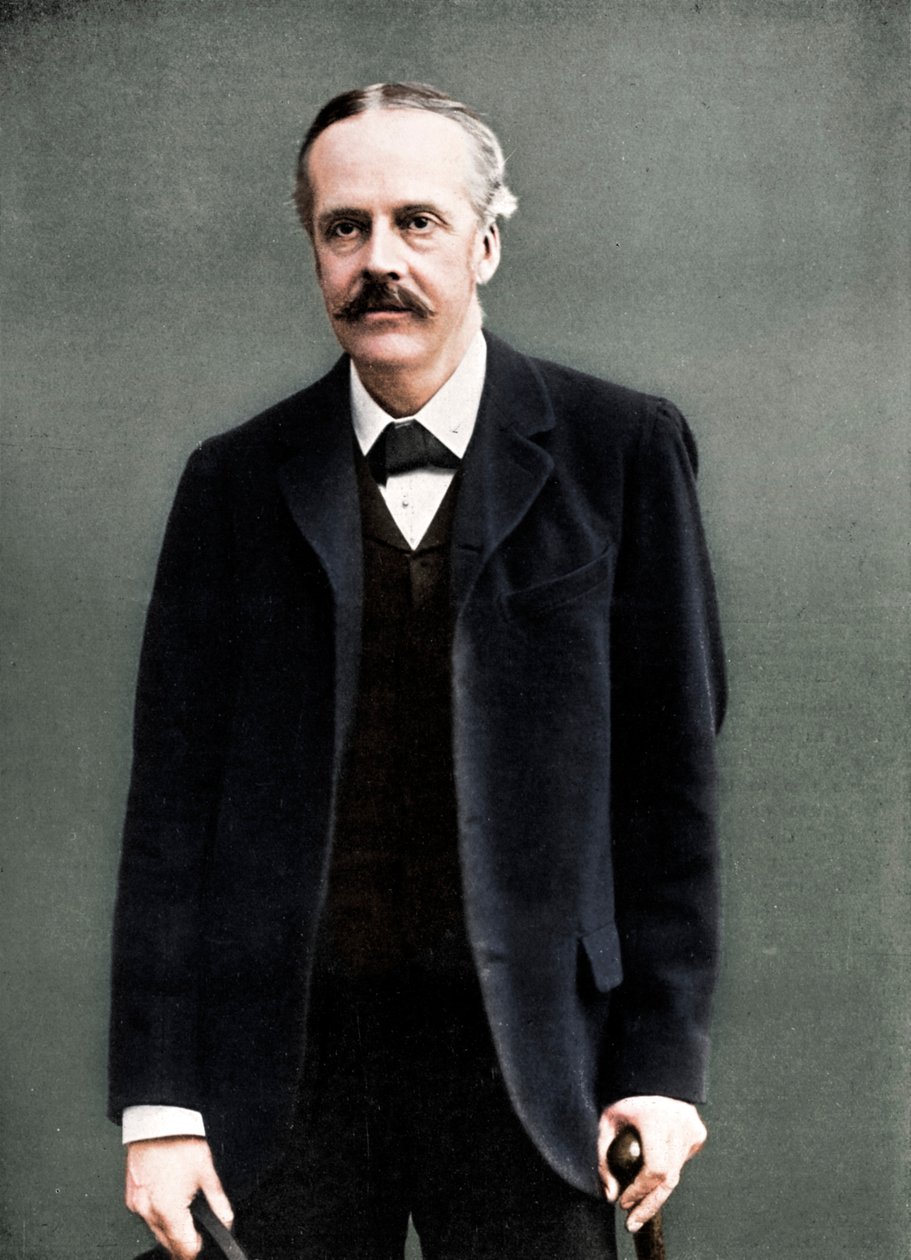 Arthur James Balfour, 1. hrabia Balfour, brytyjski mąż stanu i premier, 1912 r autorstwa London Stereoscopic and Photographic Co