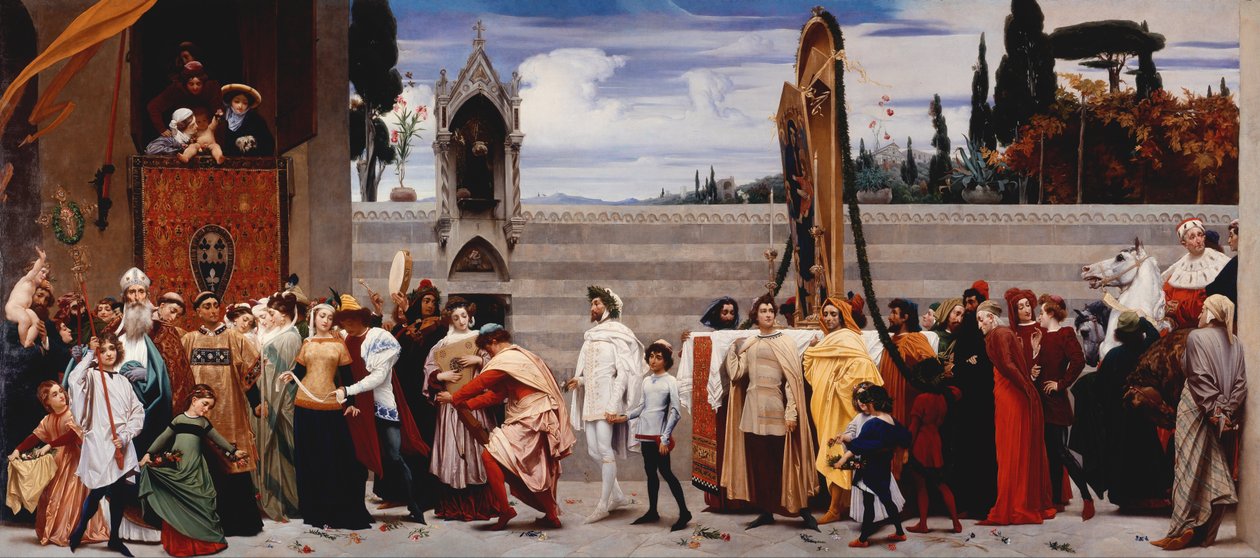 Madonna Cimabue niesiona w procesji autorstwa Frederic Leighton