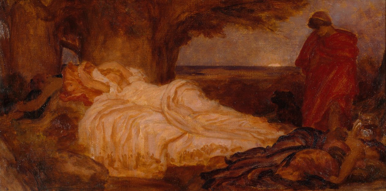 Studium koloru dla Cymon i Ifigenia autorstwa Frederic Leighton