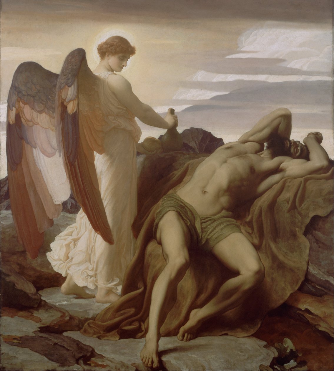 Eliasz na pustyni autorstwa Frederic Leighton