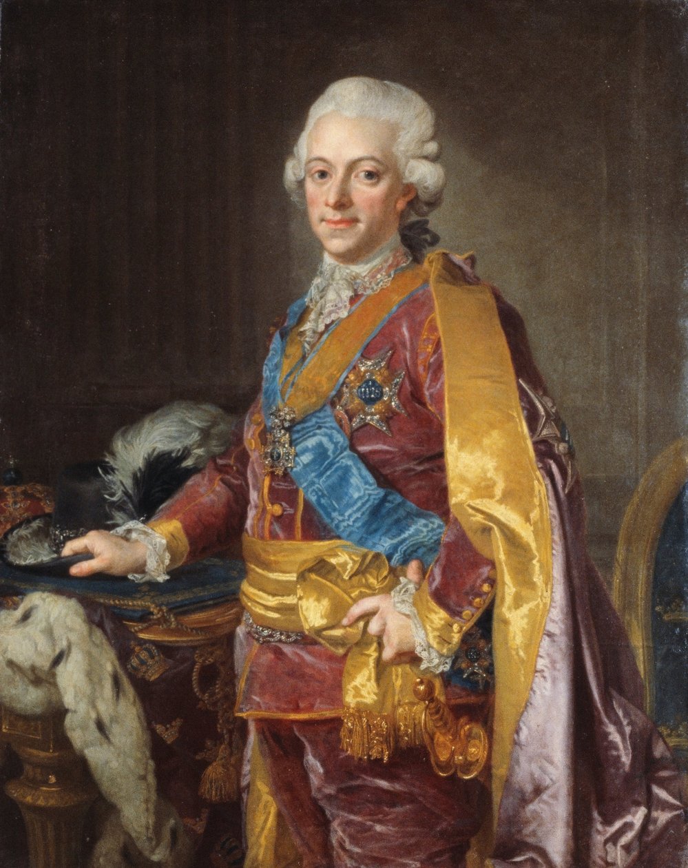 Gustaw III, król Szwecji 1772-1792 autorstwa Lorens the Younger Pasch