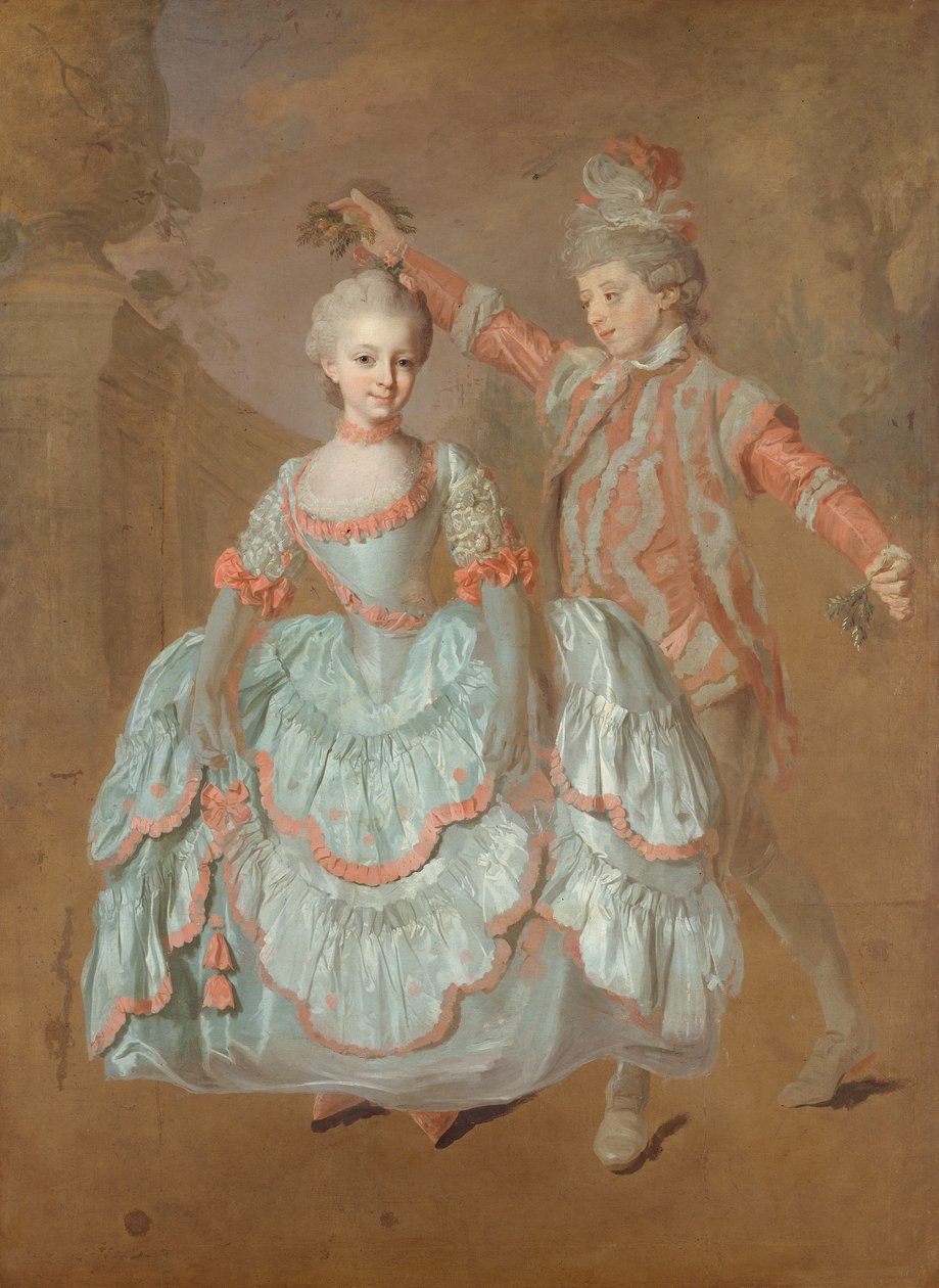 Tańczące dzieci, ok. 1760 autorstwa Lorens the Younger Pasch