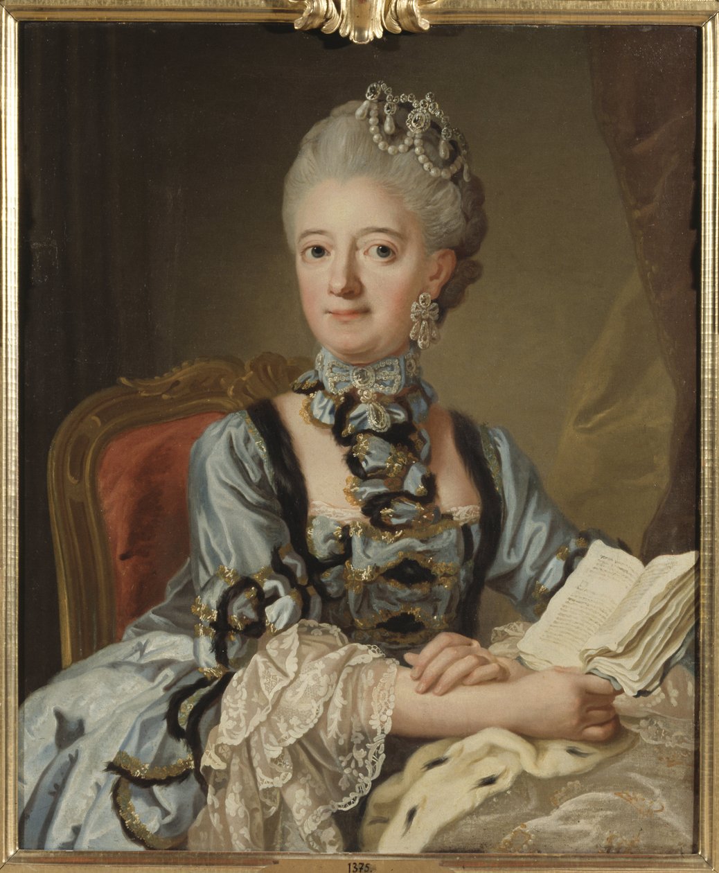 Louise Ulrique de Prusse, reine de Suede et Finlande - Portret Louisy Ulriki z Prus (1720-1782), królowej Szwecji, autorstwa Pascha, Lorenza Młodszego (1733-1805). olej na płótnie autorstwa Lorens the Younger Pasch