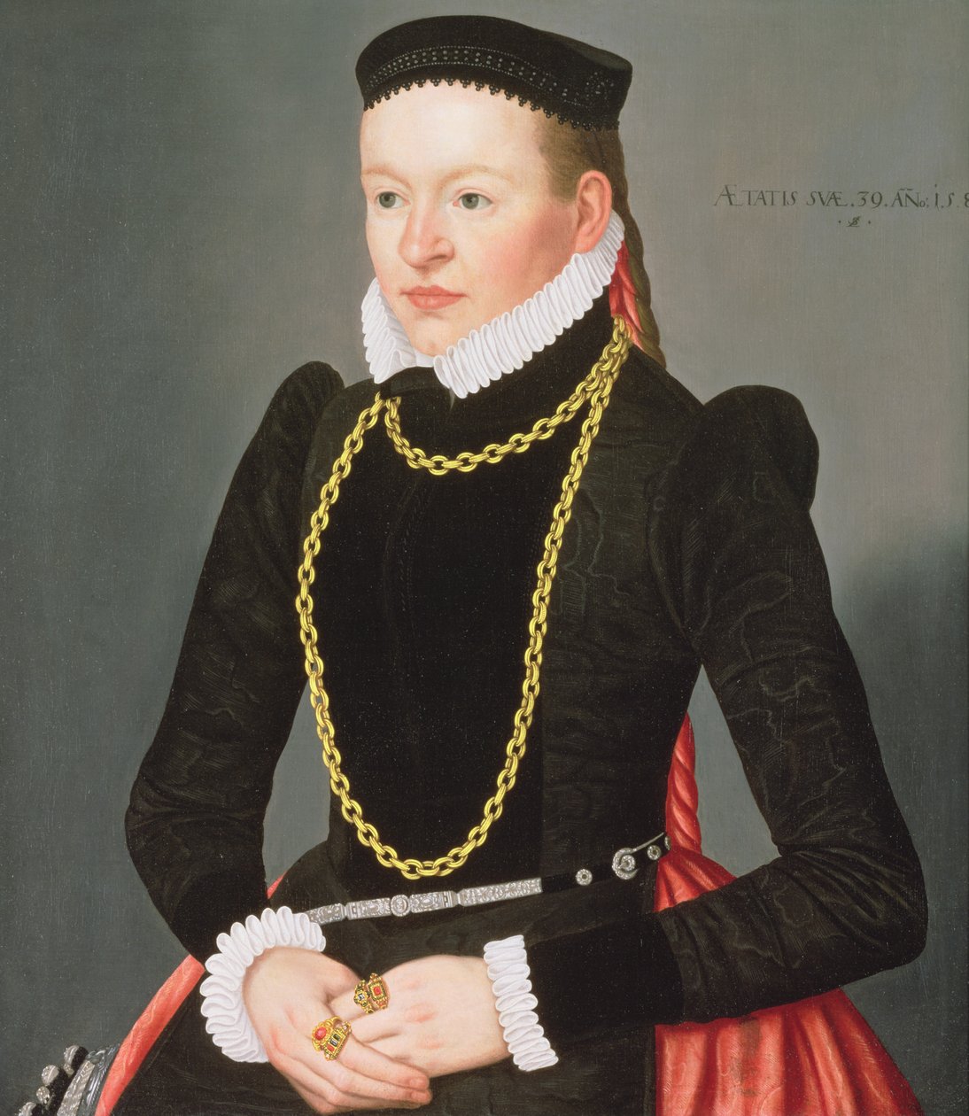 Portret damy, ok. 1585 r. autorstwa Lorenz Strauch
