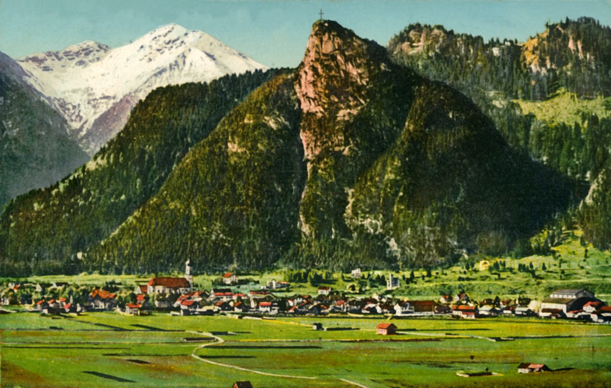 Oberammergau, Bawaria, Niemcy c1922. autorstwa Lorenz Fränzl