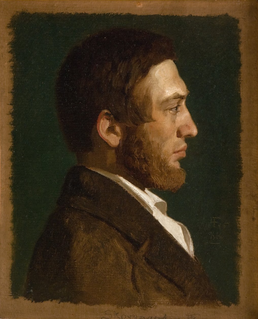Portret malarza P.C. Straż Leśna autorstwa Lorenz Frølich