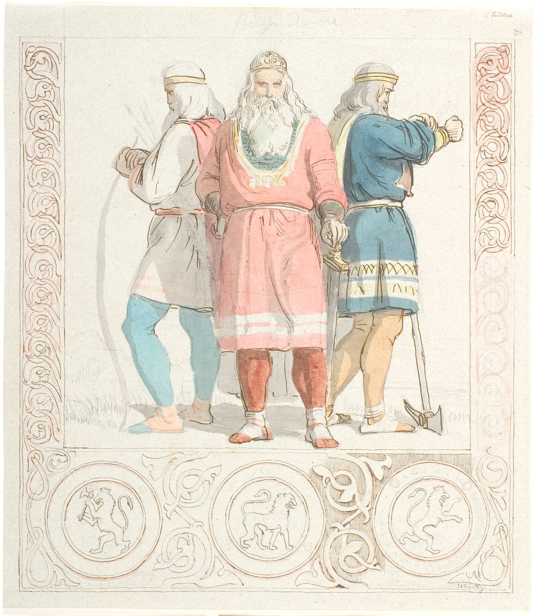 Ørvarodd, Holger Danske, Stærkodder autorstwa Lorenz Frølich