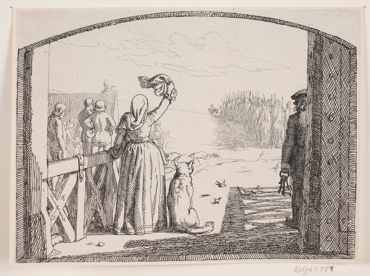 Ilustracja do wiersza Adama Oehlenschlägera „Dwie wieże kościelne” autorstwa Lorenz Frølich
