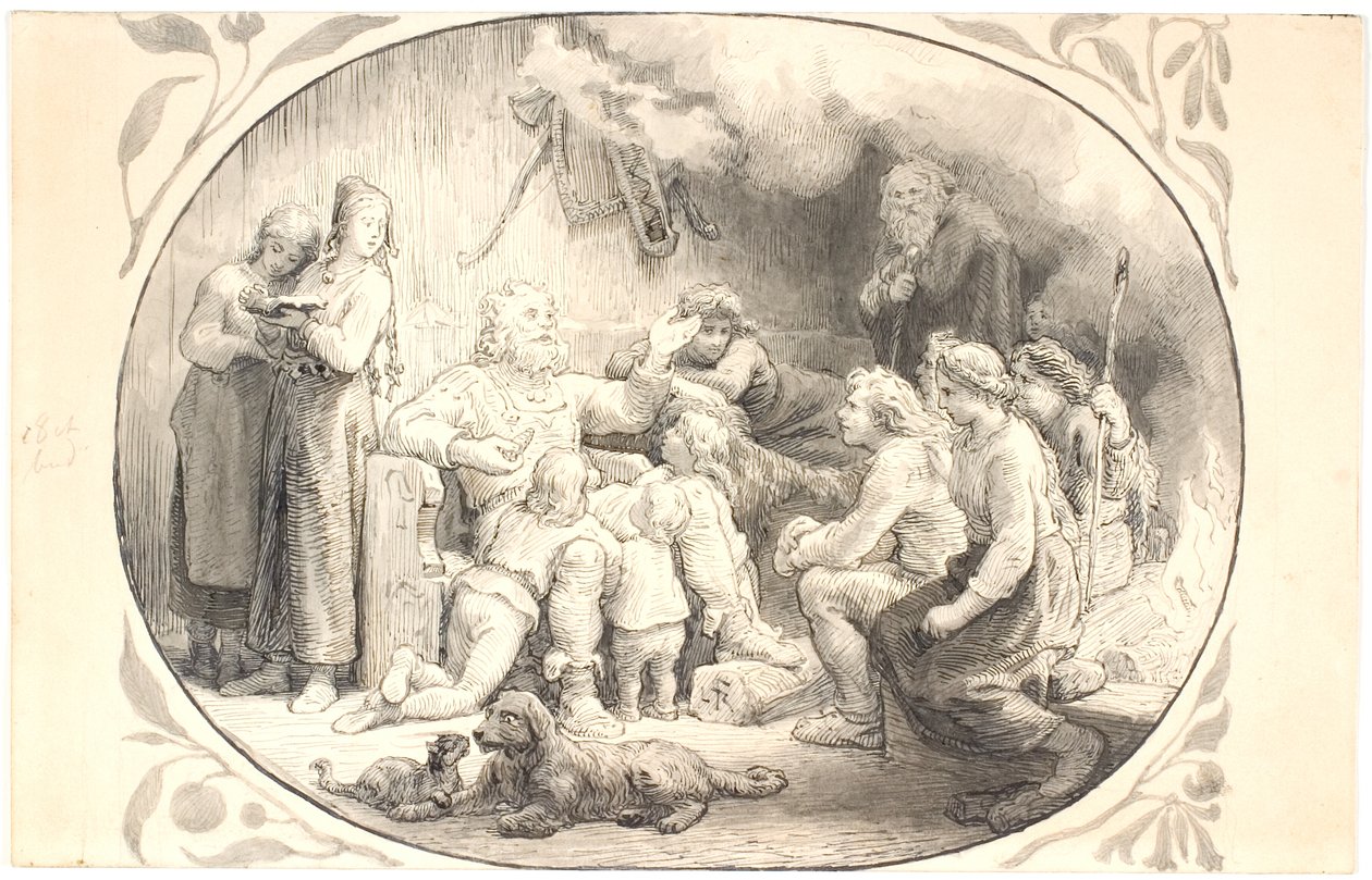 Ilustracja do rozdziału „Drużyna wraca do domu” autorstwa Lorenz Frølich