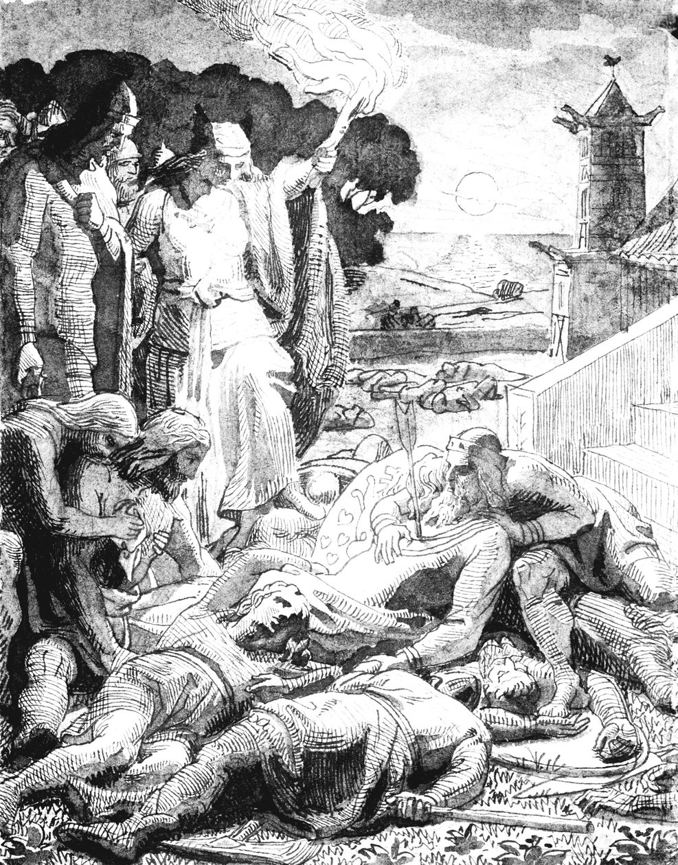 Śmierć Rolfa autorstwa Lorenz Frølich