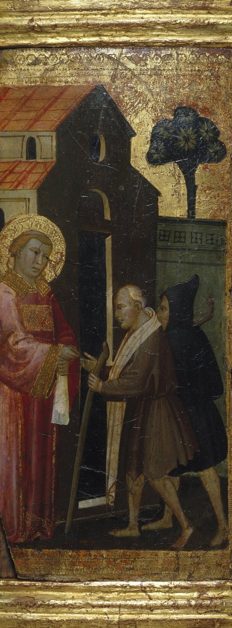 Święty Wawrzyniec rozdający jałmużnę ubogim autorstwa Lorenzo di Niccolò