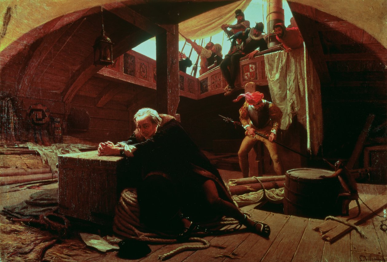 Kolumb w okowach, 1863 autorstwa Lorenzo Delleani