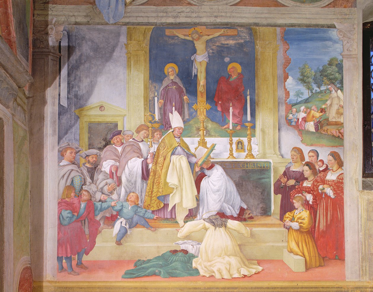 Ubranie Świętej Brygidy, 1524 autorstwa Lorenzo Lotto