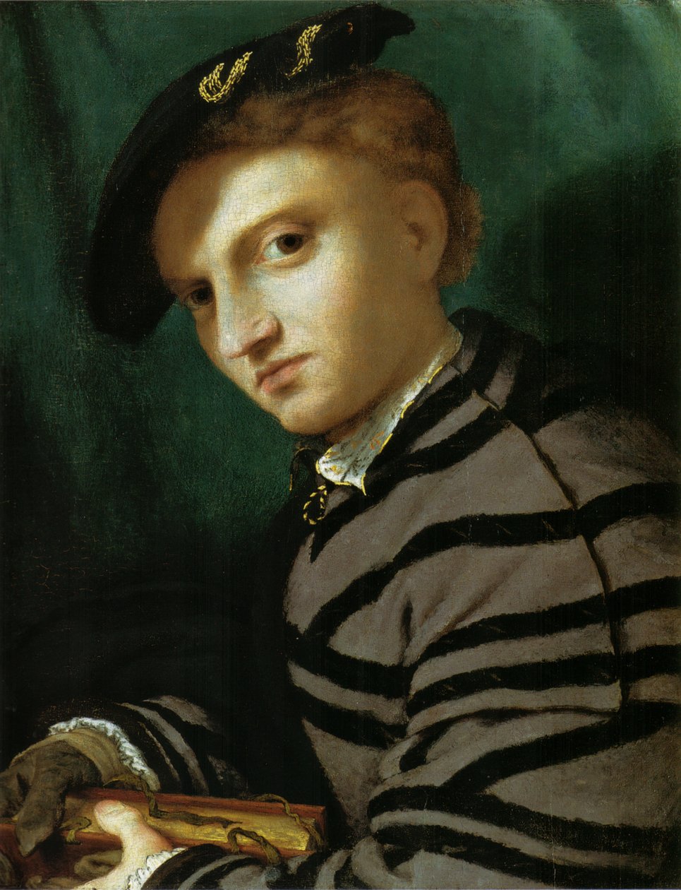 Portret młodego mężczyzny z książką autorstwa Lorenzo Lotto