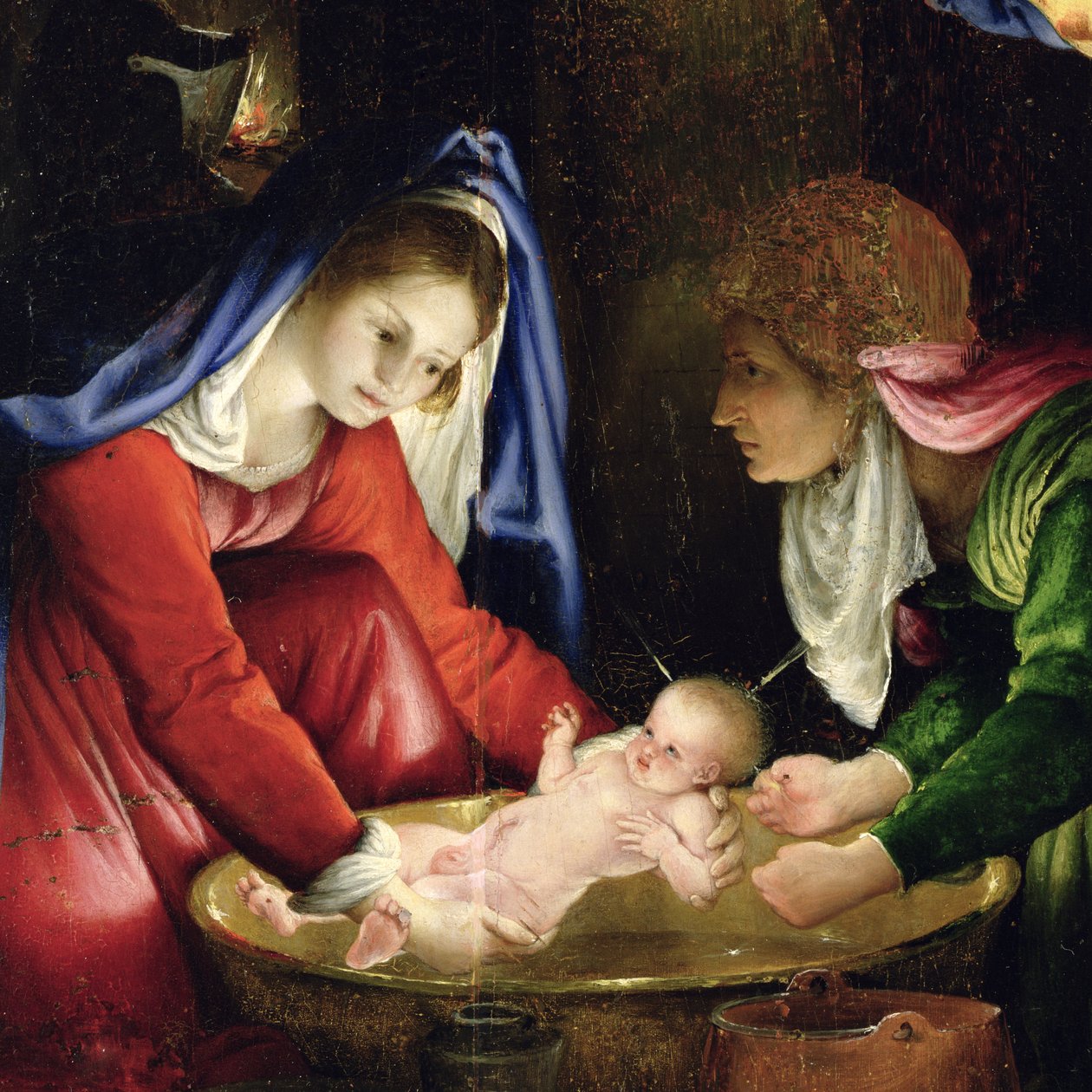 Narodzenia, 1527 (detal 175141) autorstwa Lorenzo Lotto