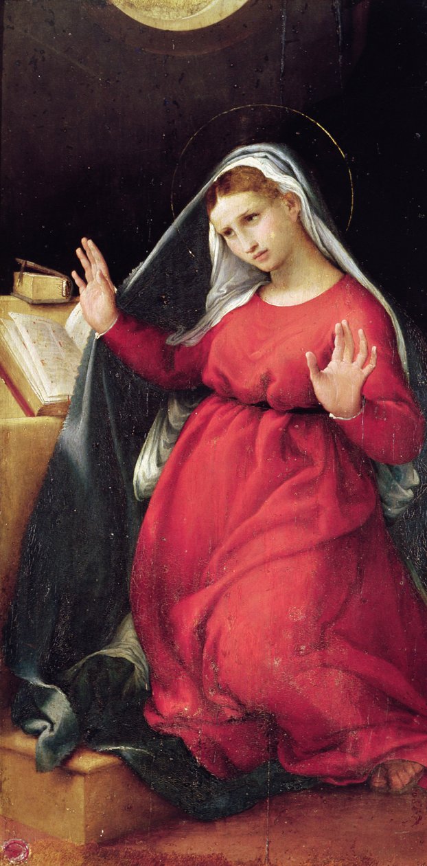 Dziewica, prawy panel od strony Zwiastowania (zob. też 228515) autorstwa Lorenzo Lotto