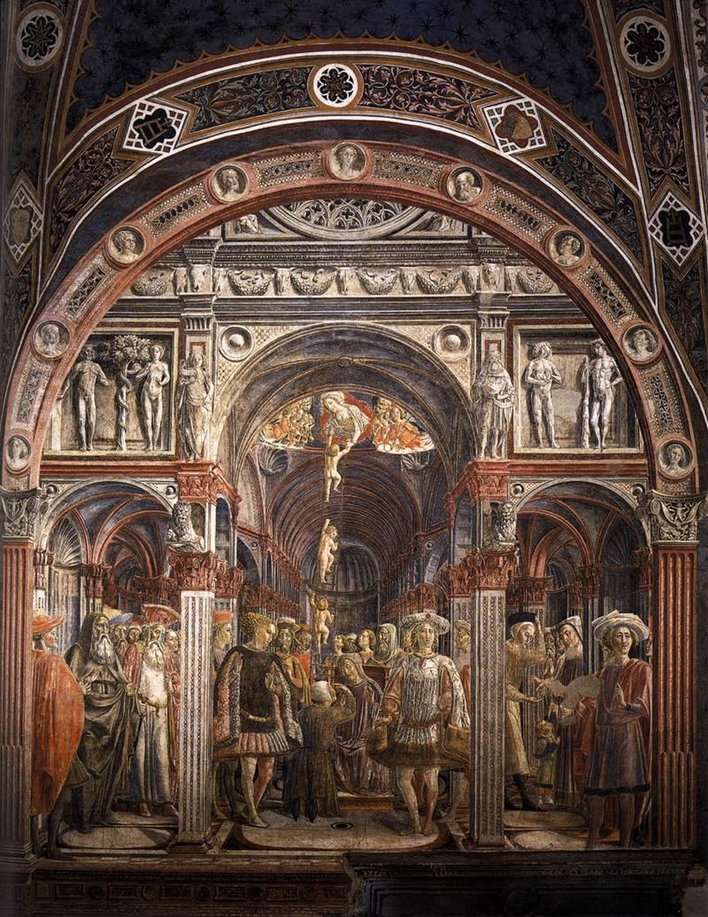 Założenie Spedale di Santa Maria della Scala autorstwa Lorenzo di Pietro Vecchietta