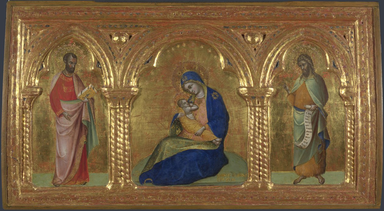 Madonna Pokory ze świętymi Markiem i Janem autorstwa Lorenzo Veneziano