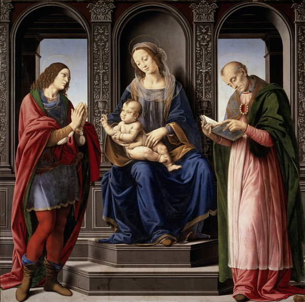 Madonna z Dzieciątkiem z Św. Julian i Mikołaj autorstwa Lorenzo di Credi
