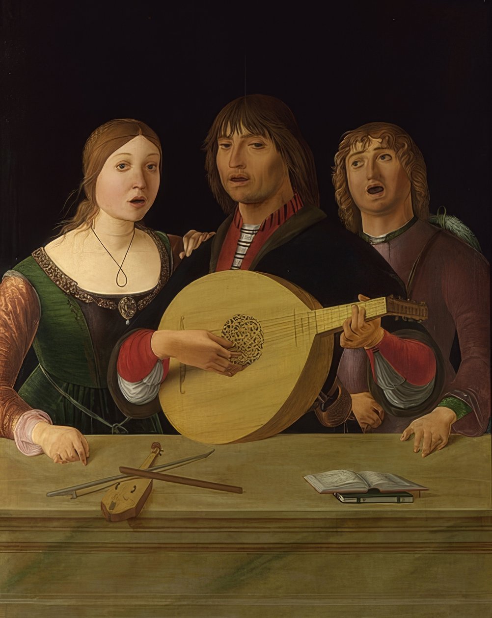Koncert. Około 1485-95 autorstwa Lorenzo Costa