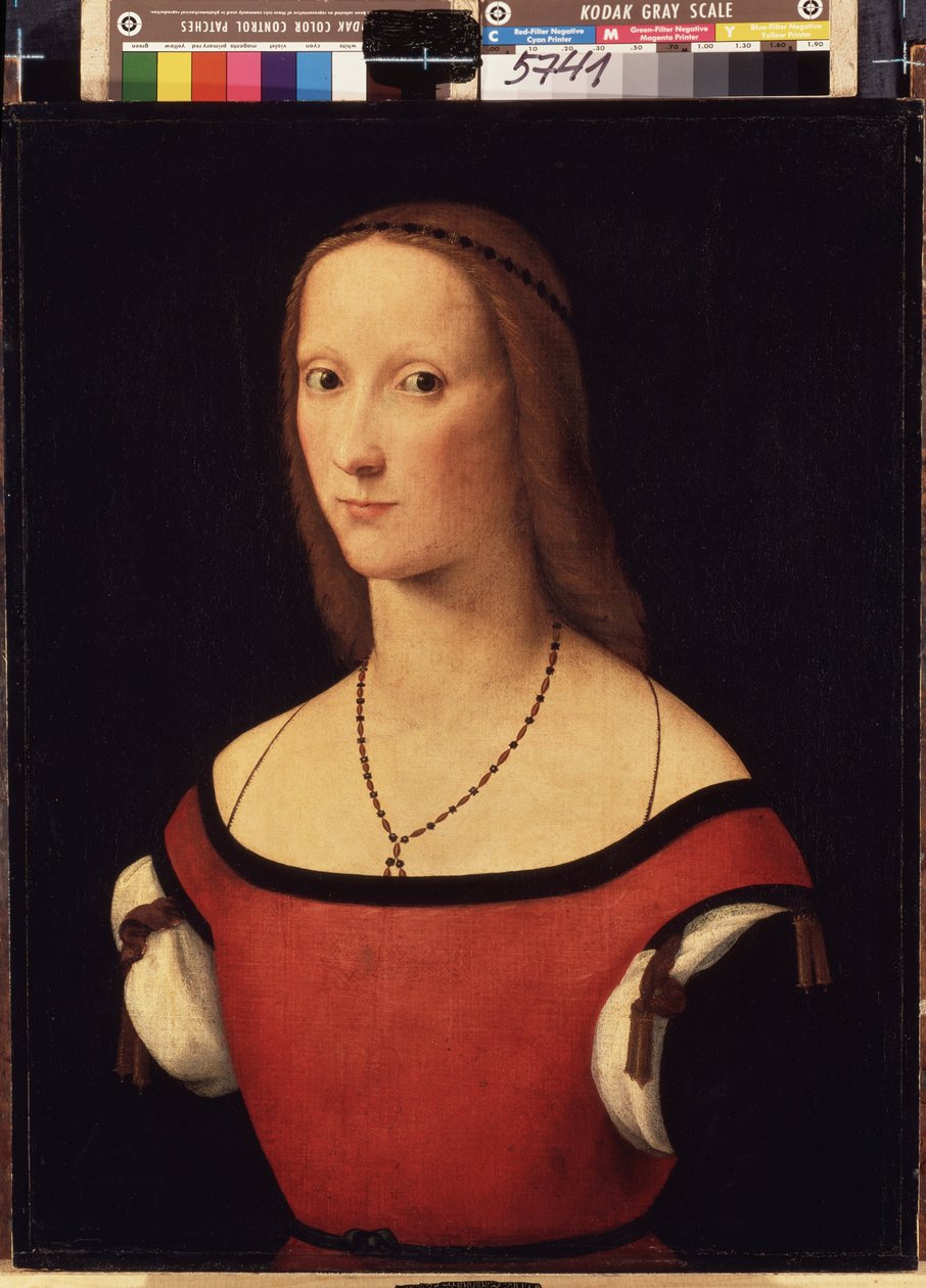 "Portret damy" (Portret damy) Obraz Lorenzo Costa (1460-1535) 1500-1506 Wymiary 57x44 cm Ermitaż, Sankt Petersburg (Sankt-Petersburg) autorstwa Lorenzo Costa