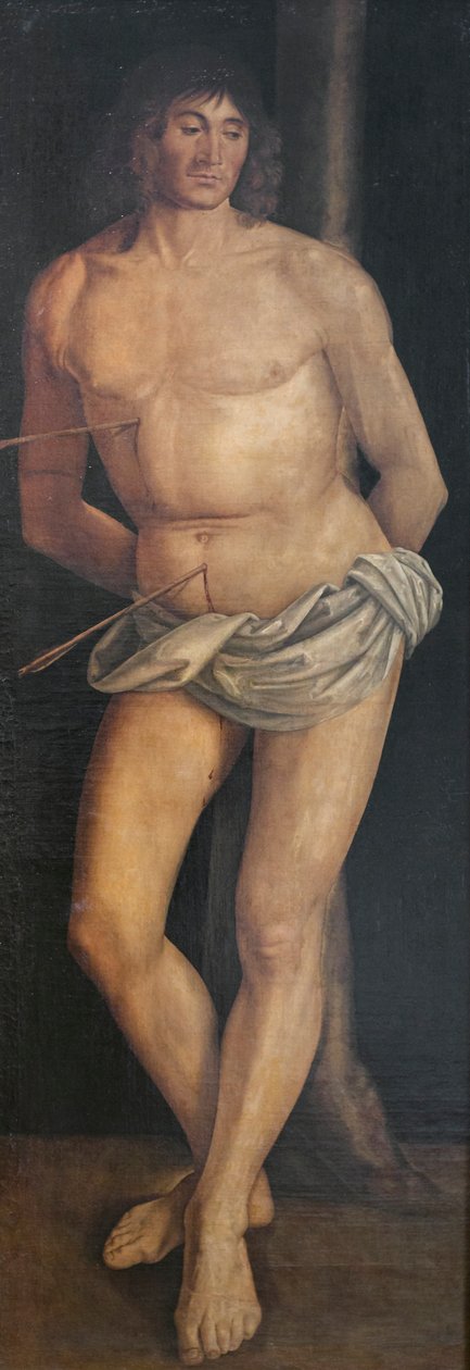 Św. Sebastian, po 1490 (tempera na płótnie) autorstwa Lorenzo Costa