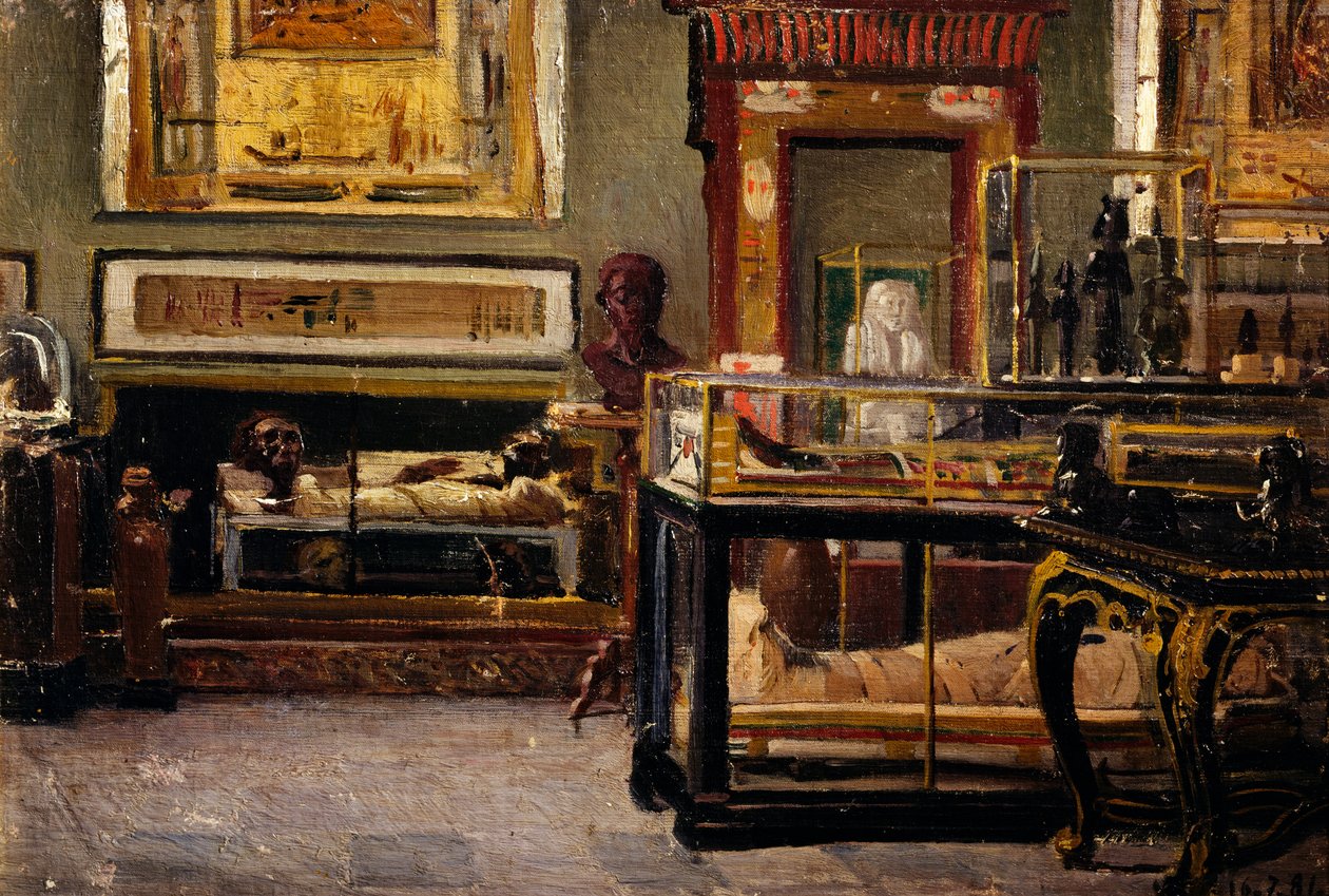 Sala Muzeum Egipskiego w Turynie autorstwa Lorenzo Delleani