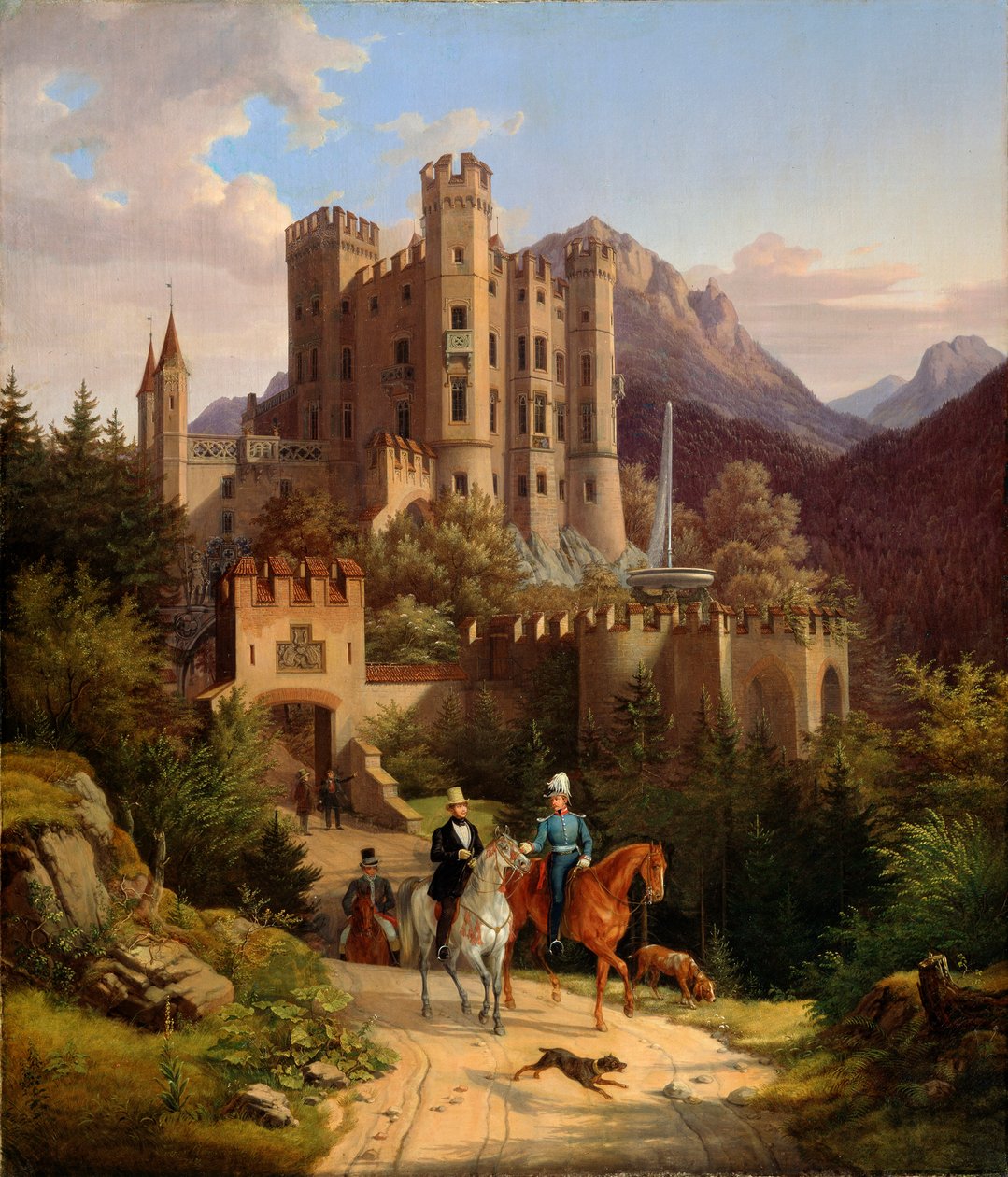 Książę koronny Maksymilian na koniu w Hohenschwangau”, 1838-1839. autorstwa Lorenzo II Quaglio