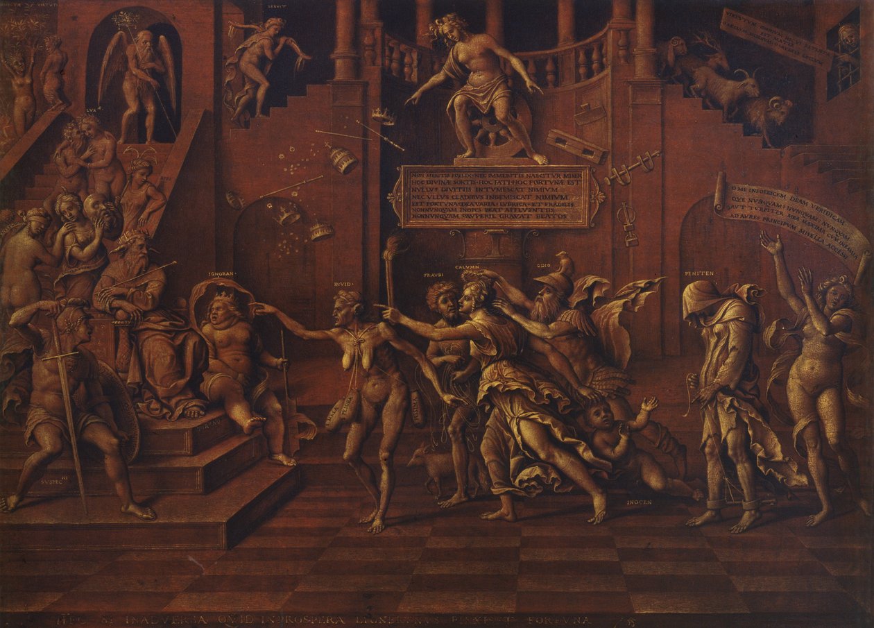 Alegoria fortuny, ok. 1523 (olej na panelu) autorstwa Lorenzo Leonbruno