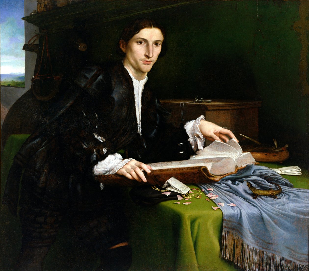 Szlachcic w swojej pracowni (po renowacji) autorstwa Lorenzo Lotto