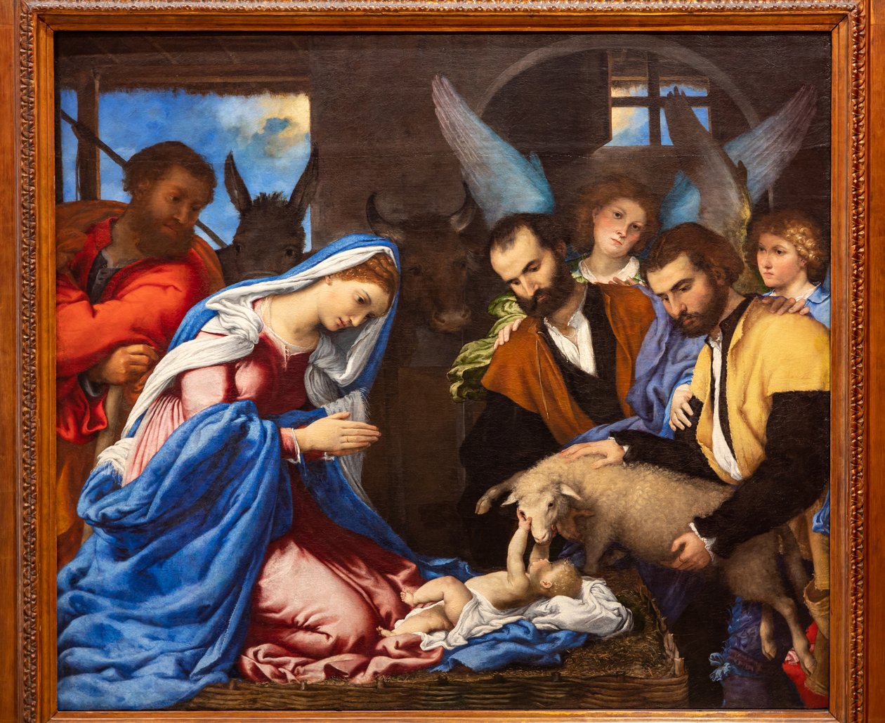 Adoracja pasterzy autorstwa Lorenzo Lotto