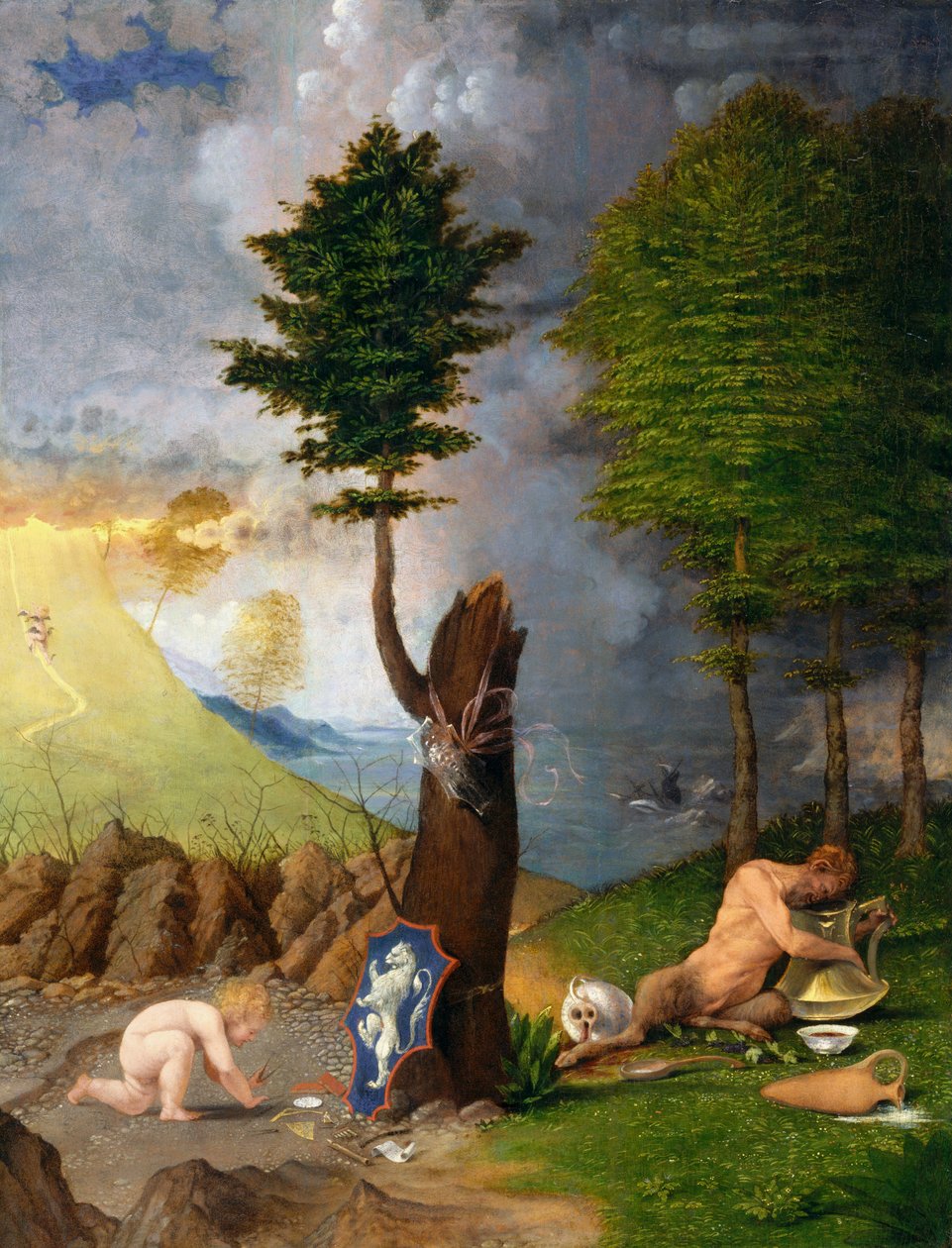 Alegoria cnoty i występku autorstwa Lorenzo Lotto