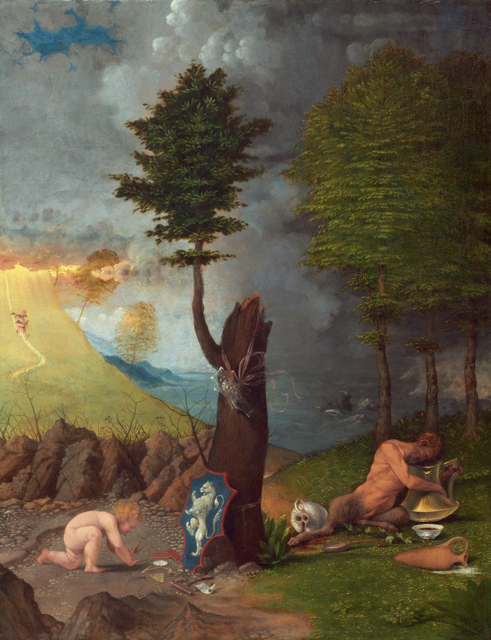 Alegoria cnót i występków, 1505. autorstwa Lorenzo Lotto