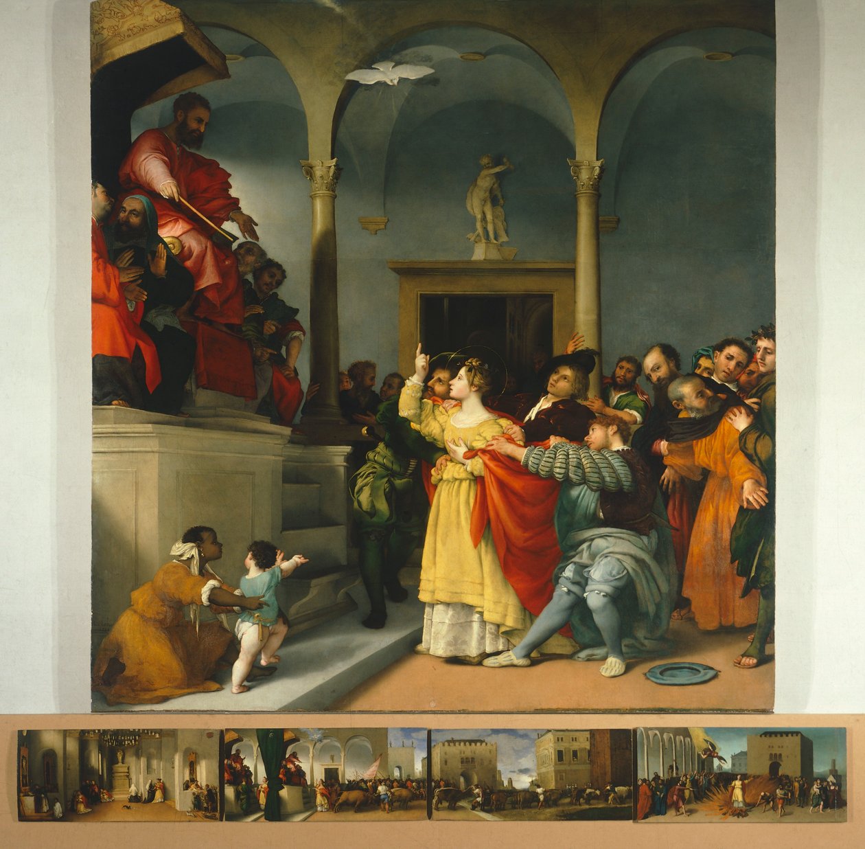 Ołtarz św. Łucji lub św. Łucji przed sędzią, Lorenzo Lotto (1480 ca-1556), olej na płótnie, 243x237 cm autorstwa Lorenzo Lotto