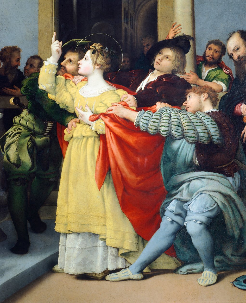 Ołtarz św. Łucji lub św. Łucji przed sędzią autorstwa Lorenzo Lotto