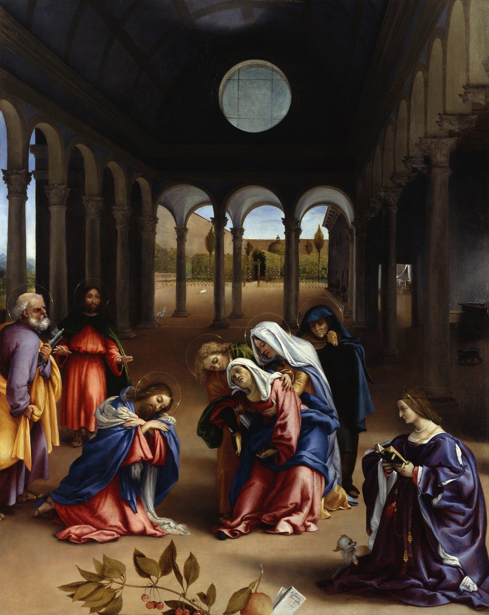 Pożegnanie Chrystusa z matką autorstwa Lorenzo Lotto