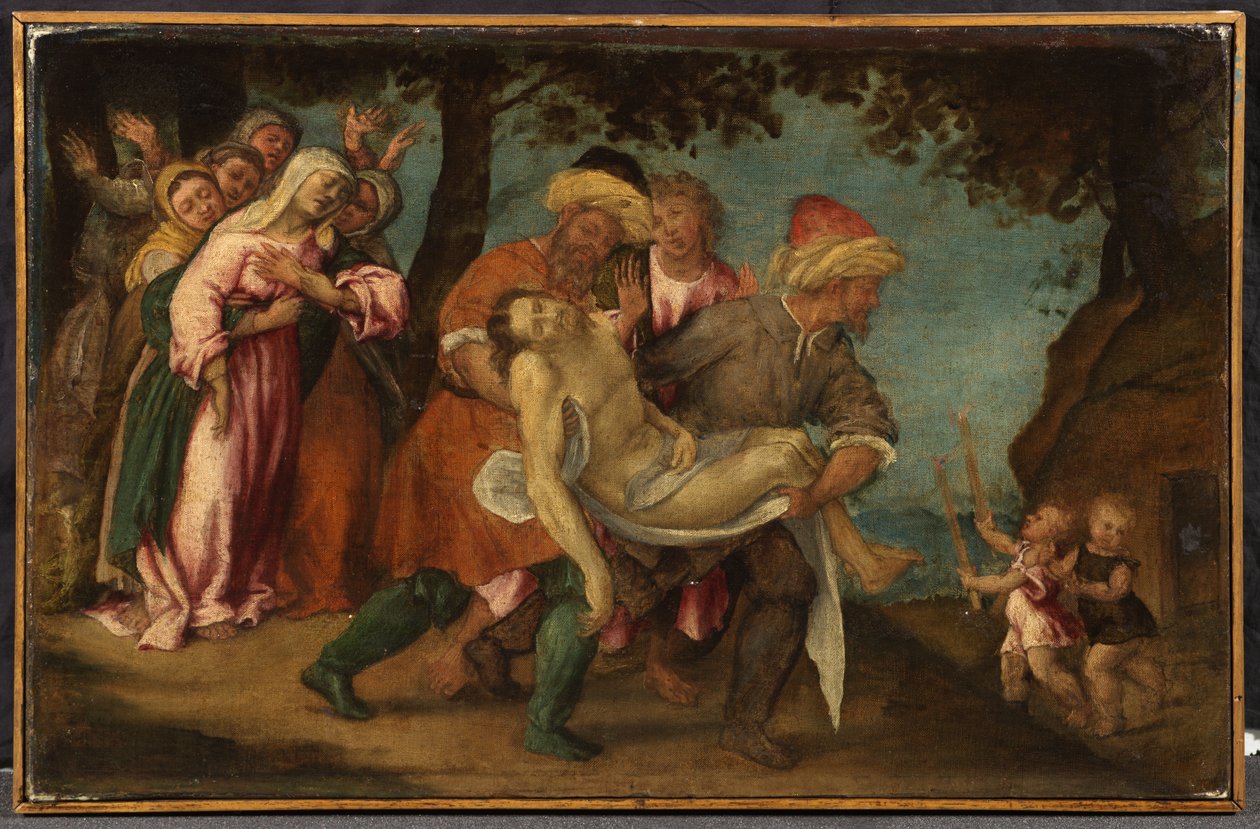 Złożenie do grobu autorstwa Lorenzo Lotto