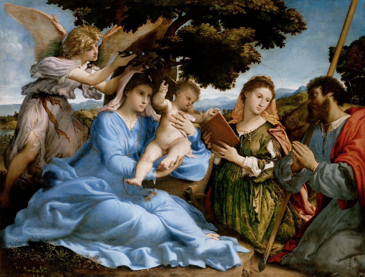 Madonna z Dzieciątkiem i świętymi Katarzyną i Tomaszem (sacra conversazione) autorstwa Lorenzo Lotto