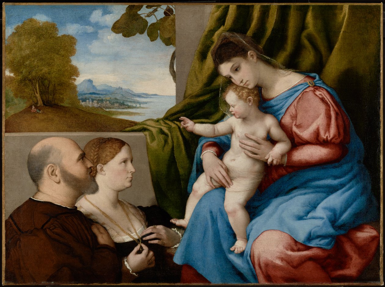 Madonna z Dzieciątkiem i dwoma darczyńcami autorstwa Lorenzo Lotto
