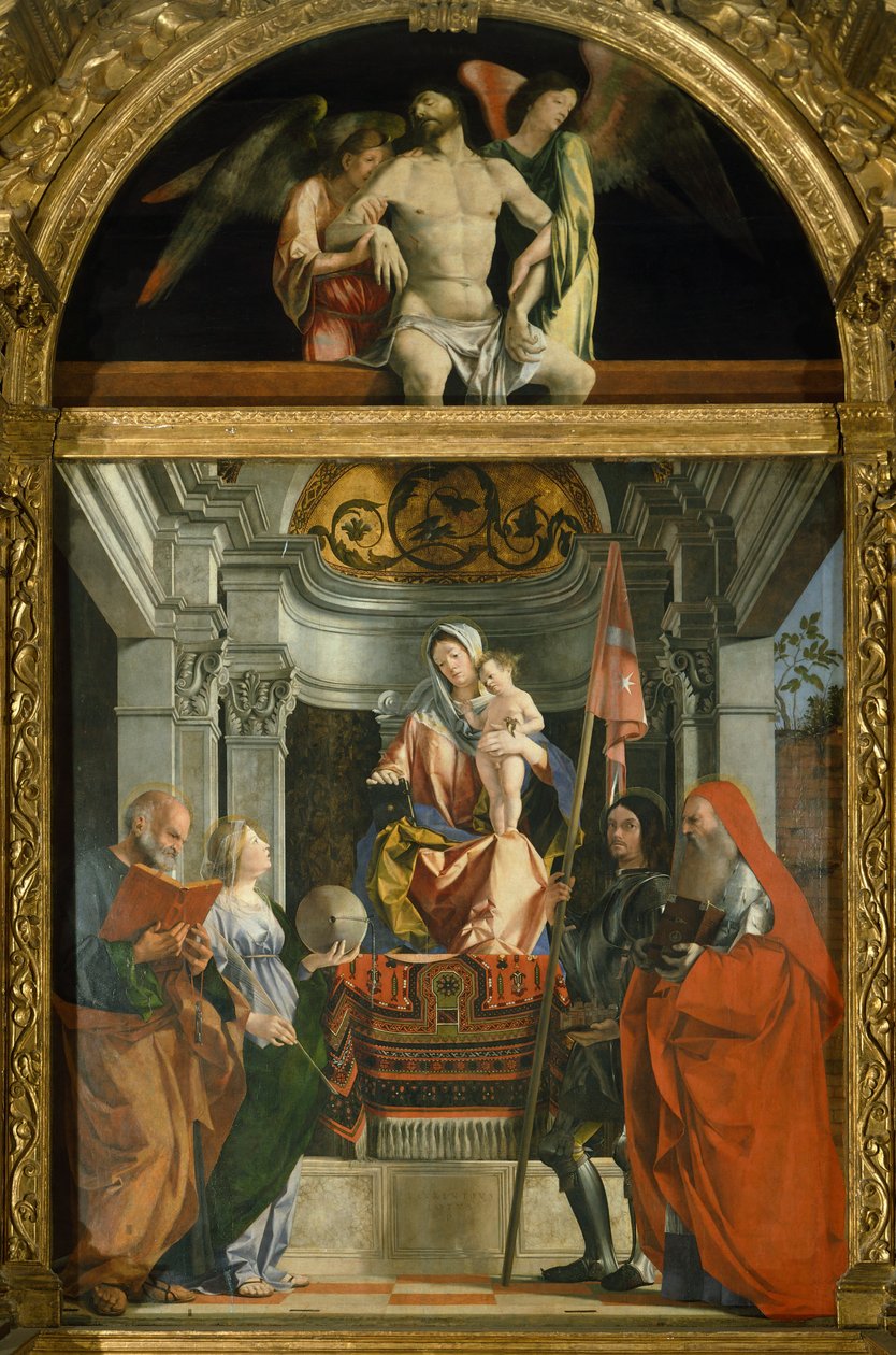 Madonna i święci, Lorenzo Lotto (ok. 1480-1556), olej na płótnie autorstwa Lorenzo Lotto