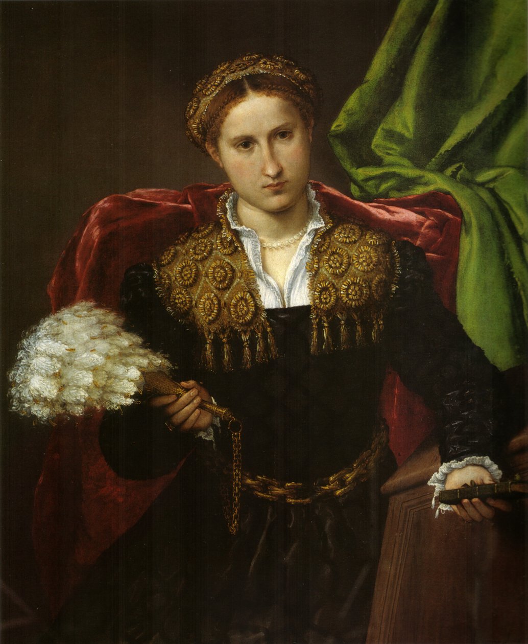 Portret Laury da Pola, żony Febo da Brescia. autorstwa Lorenzo Lotto