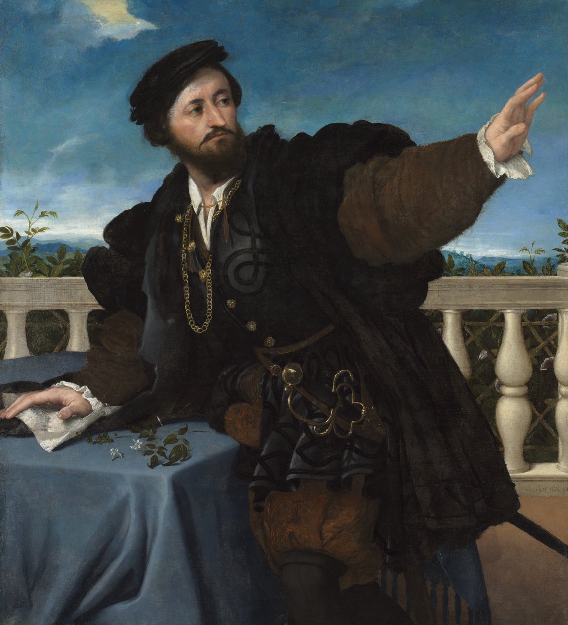 Portret mężczyzny, prawdopodobnie Girolamo Rosati, 1533-34 autorstwa Lorenzo Lotto