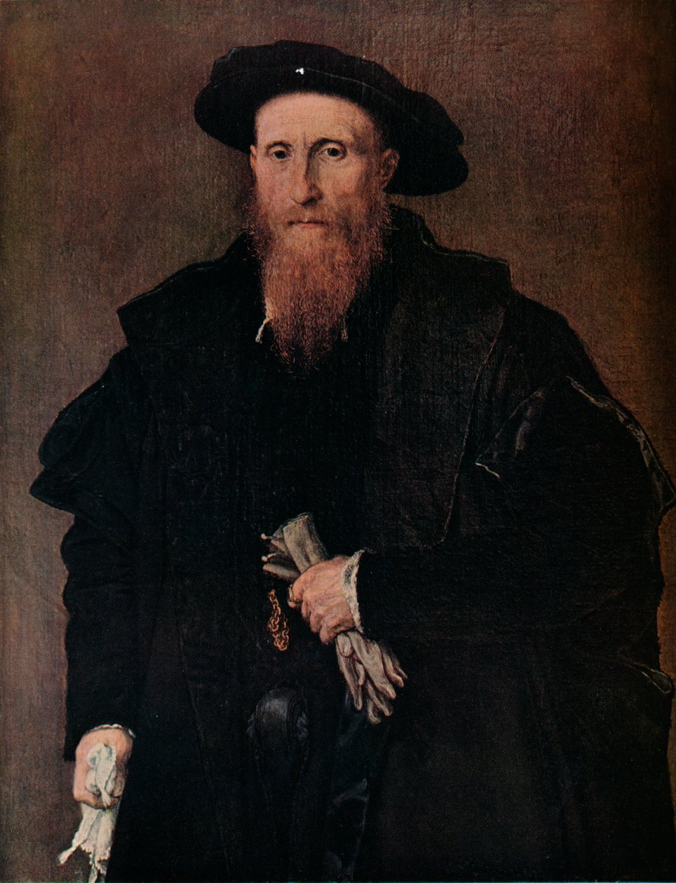 Portret dżentelmena w rękawiczkach, c1543 autorstwa Lorenzo Lotto