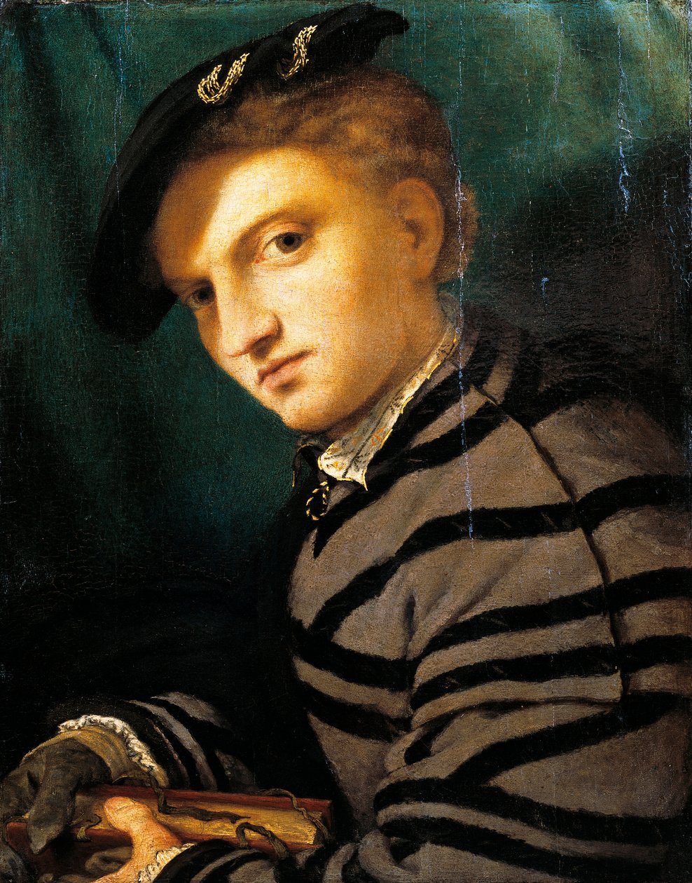 Portret młodzieńca pędzla Lorenzo Lotto (1480 ca-1556), olej na desce, ok. 1526 autorstwa Lorenzo Lotto